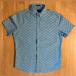 Ben Sherman Wave Short Sleeve Oxford Sport Shirt, Men’s Size Medium